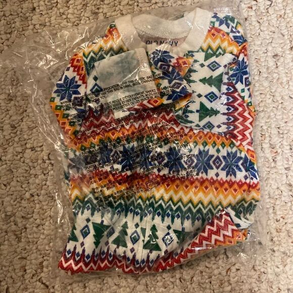 Festive Fair Isle Footed Onesie - Picture 3 of 6